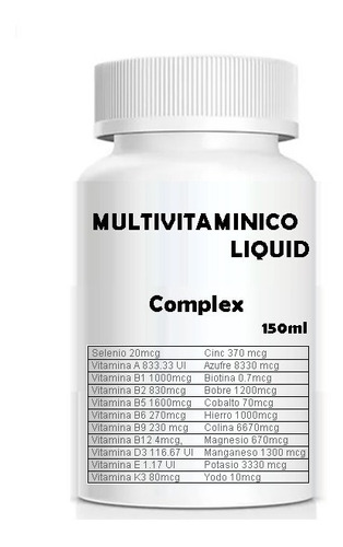 Multivitaminico Y Minerales 60 Servicios Exelente Calidad