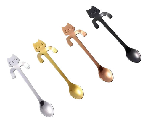 Juego De Cucharas Para Té Y Café Con Cuchara Para Gatos De