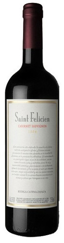 Saint Felicien Cabernet Sauvignon - Catena Zapata 6x750ml.