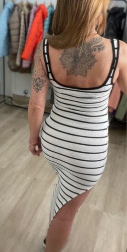 Vestido Ajustado Al Cuerpo Rayado The Big Shop