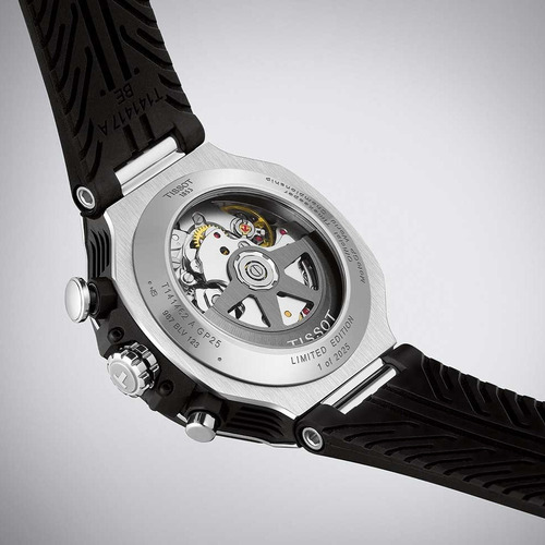 Reloj Tissot T-race Motogp Automatic Chrono T1414622704100 Negro Negro Plateado