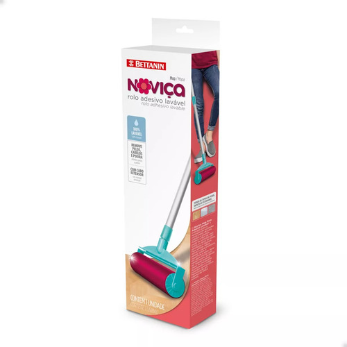 Rolo Mop Tira Pelos Reutilizável C/ Cabo Extensível Bettanin Cor Sortida