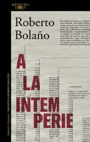 A La Intemperie - Bolaño, Roberto