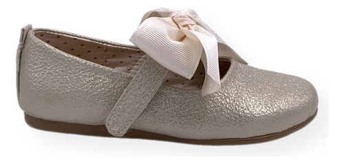 Zapato Cerrado Con Moño Modelo Shine Ivory 17