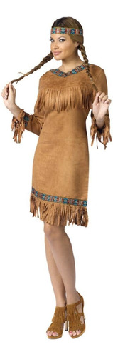 Disfraz De Nativa Americana Para Mujer Fun World, Marrón, Pe