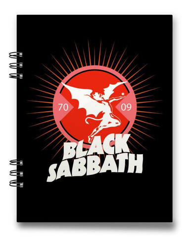 Imagen 2 de 10 de Cuaderno Black Sabbath 15x20 Cms Media Carta 100 Hojas