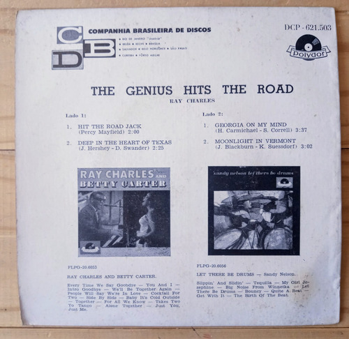 Ray Charles The Genius Hits The Road 1963 Ep Brasi 10 Puntos Estándar (Usado)