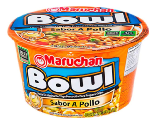 Fideos Pasta Instantánea Bowl Sabor A Pollo Maruchan 93.9gr