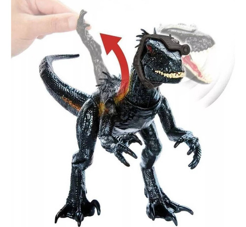Boneco Dinossauro Articulado Dino Indoraptor Com Luz E Som Jurassic World Rastreio E Ataque Mattel