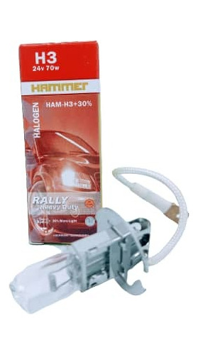 Bombillos H3 70w 24 Voltios 30% Más  Halógeno Rally Hammer
