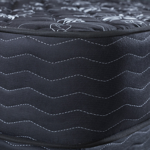 Colchón 1 plaza de resortes Inducol Resortes Imperial negro y gris claro - 80cm x 190cm x 22cm