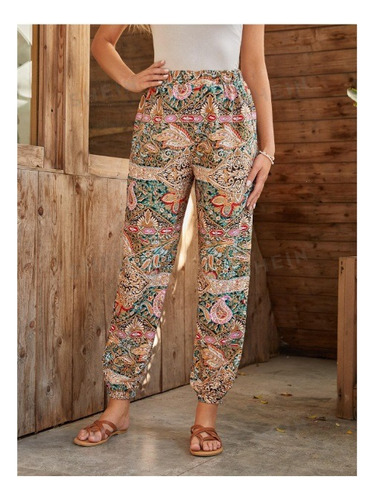 Pantalones Cónicos Con Estampado De Paisley