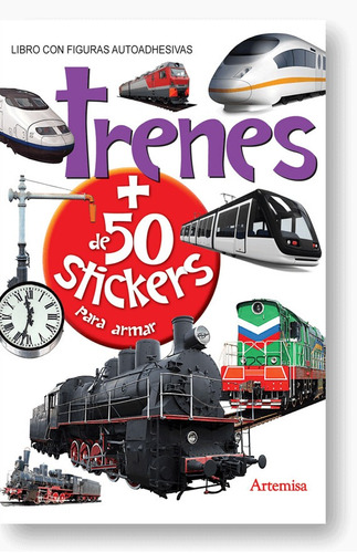 Libros Para Pintar Trenes 50 Stickers