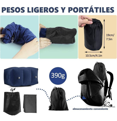 Almohada Inflable Para Reposapiés Aviones Coches Trenes