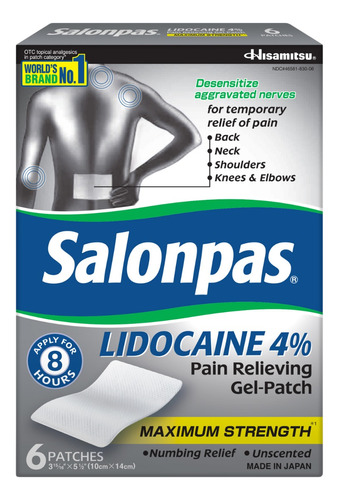 Parches Salonpas 10x14 Cms - 6 Pzas - Americano