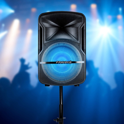 Kit Caixa Amplificadora Frahm Cmf670 Com Tripe E Microfone Cor Preto Potência De Saída Rms 670 W 127/220v