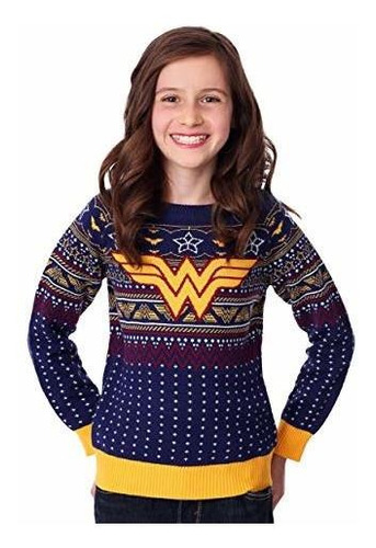 Talla 3t. Fun Costumes Kid's Wonder Woman Navy Ugly Christma