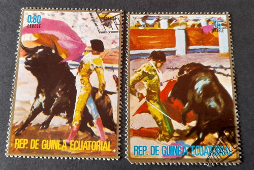 Sello Postal - Guinea Ecuatorial - Tauromaquia 1975