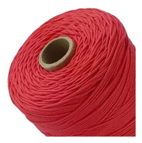 Corda Trançada Varal Partida De Motor 4mm 1kg +-100 Metros Cor Vermelha