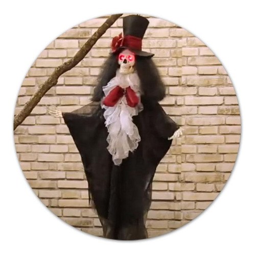 Boneco Noivo Cadaver C/chapeu Pto/bco 125cm 29003186