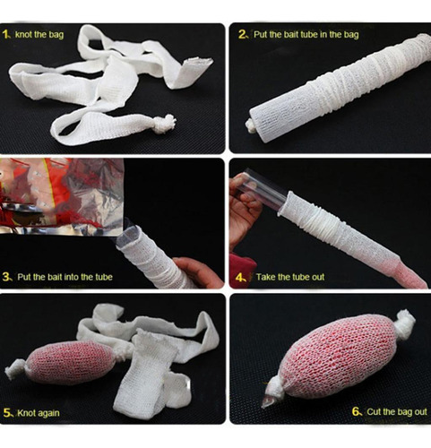 5 Piezas 37mm 5m Carpa Pesca Cebo Red Recarga Bolsa De