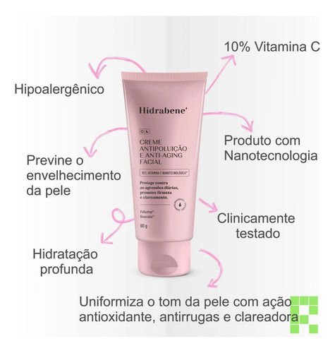 Creme Antipoluição Anti-aging Facial 60gr Hidrabene - Dahuer Todo O Tipo De Pele