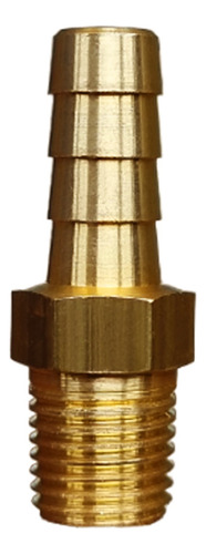 Espigão Latao Npt 1/4 X 3/8 Com Rosca Macho