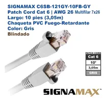 Comprar Signamax C6sb-121gy-10fb-gy Patch Cord Blindado Cat6 3,05m