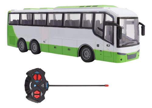 Colectivo Autobus Radio Control Remoto 4 Canales Con Luz Color Verde