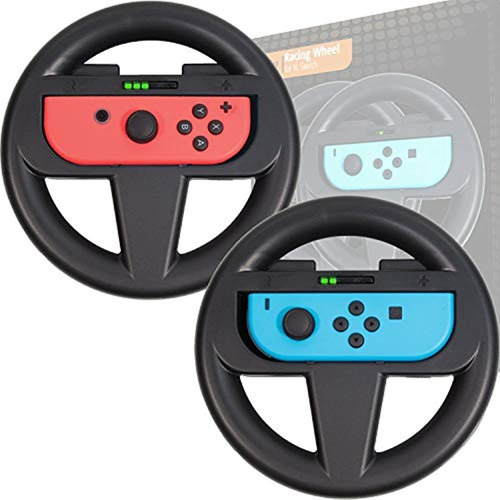 Orzly Steering Wheels Twin Pack Compatible Con Switch Joycon