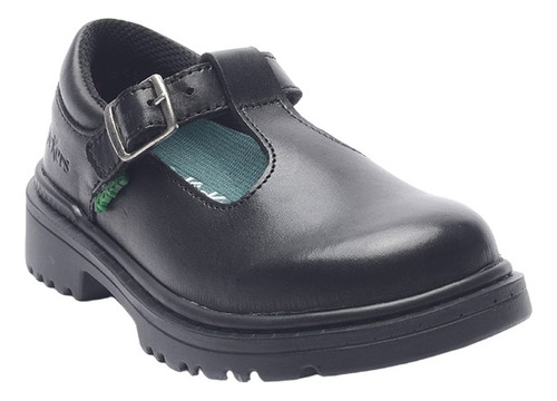 Zapato Niños Kickers Kilah Colegial Cuero Negro 