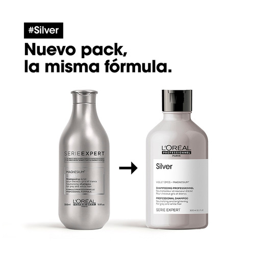 Imagen 4 de 6 de Shampoo L'oréal Professionnel Serie Expert Silver En Botella De 300ml Por 1 Unidad
