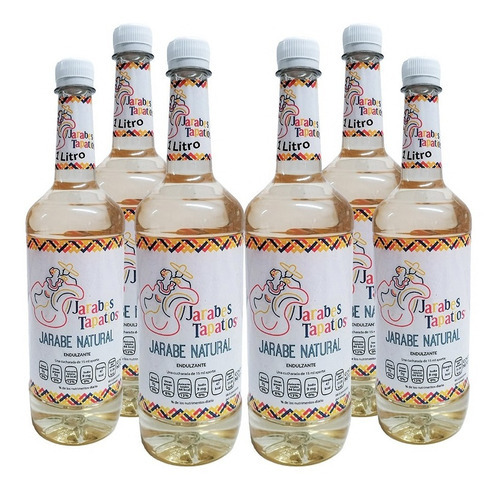 Six Pack Jarabe Natural Jarabes Tapatios 1l