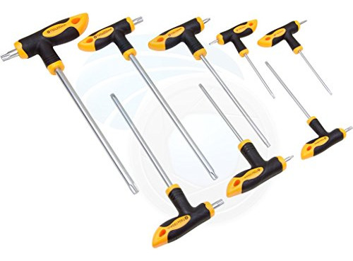 Destornilladores Torx Crv Con Mango En T, 8 Piezas, T10, T15