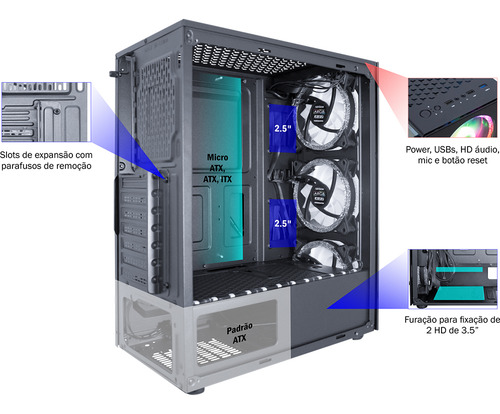 Pc Gamer Geforce 4gb Ddr5 / I7 3.6ghz / 16g Ram / Ssd 480
