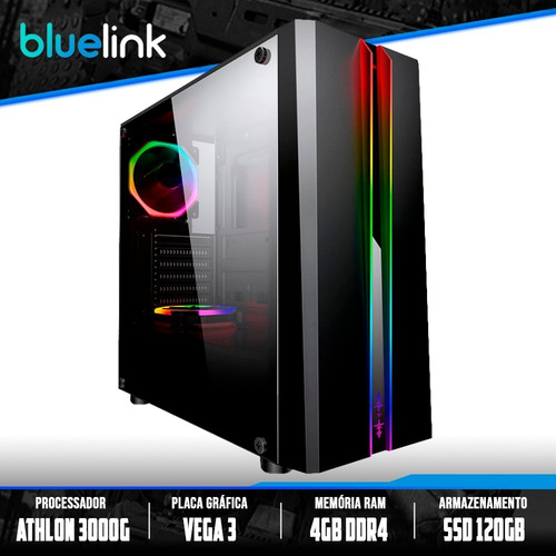 Pc Gamer Bluelink - Athlon 3000g / 4gb Ddr4 / Ssd 120gb