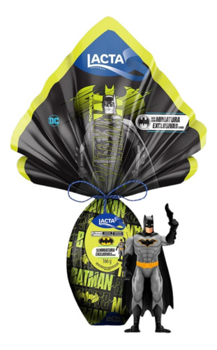 Ovo De Páscoa Lacta Batman 166g Kit Com 02 Unidades 