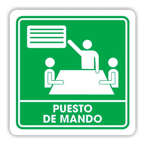 Señalamiento Puesto De Mando 30x30 Seguridad