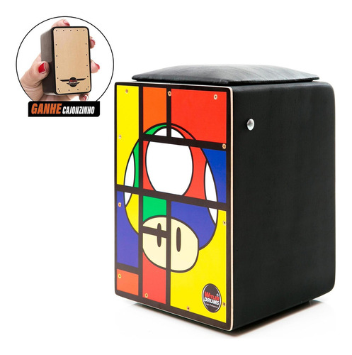 Cajón Infantil Witler Drums Kids Cogumelo Musical