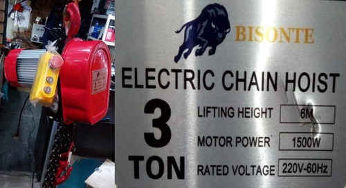 Imagen 4 de 4 de Diferencial Electrica Para 3 Ton X 6 Mts De Cadena