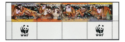 Fauna - Wwf - Mono Ardilla - Panama - Serie Mint 