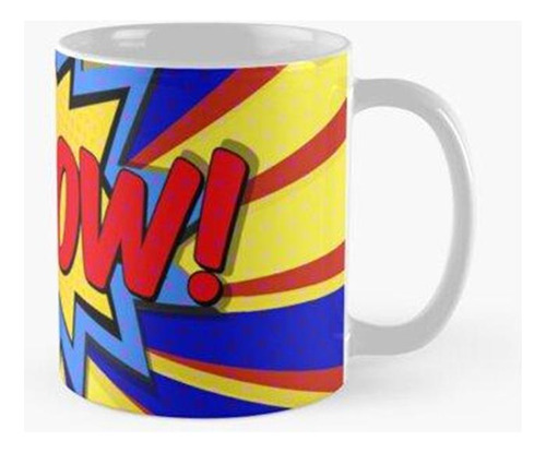 Taza Comic Kapow! Superhéroe De Dibujos Animados Colorido Ca