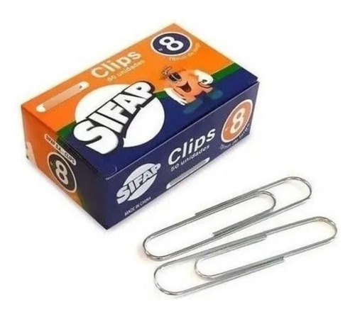 Broches Clips N°8 Sifap X50 Unidades (x4 Cajitas)