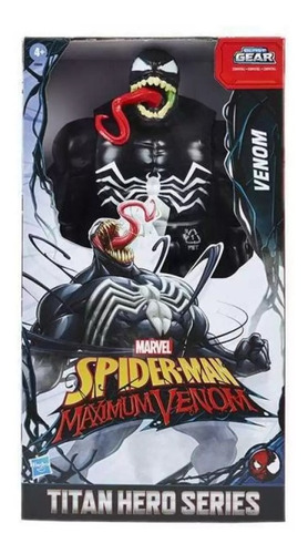 Imagen 2 de 2 de Venom 30cm Spider Man Marvel Titan Hero Series Hasbro E8684