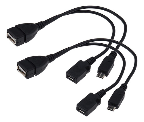 Sing F Ltd 2 Cables Micro Usb Otg Divisor De Alimentacin Y,