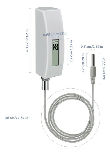 Sensor De Temperatura De Fluidos Y Sólidos Ecowitt Wn34l