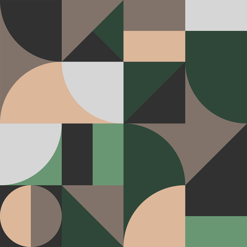 Papel Tapiz Geometrico Abstracto Para Despegar Color Verde X