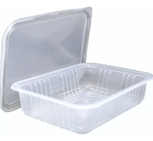 Pote Retangular 700ml Freezer Microondas Marmita Fit 10un