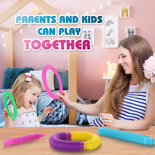 Jumbo Mini Pop Tubes Fidget Toy, Funkidz Paquete De 21 Tub