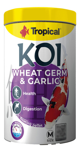 Alimento Peces Koi Garlic Pellet Mediano 320 Gr Tropical